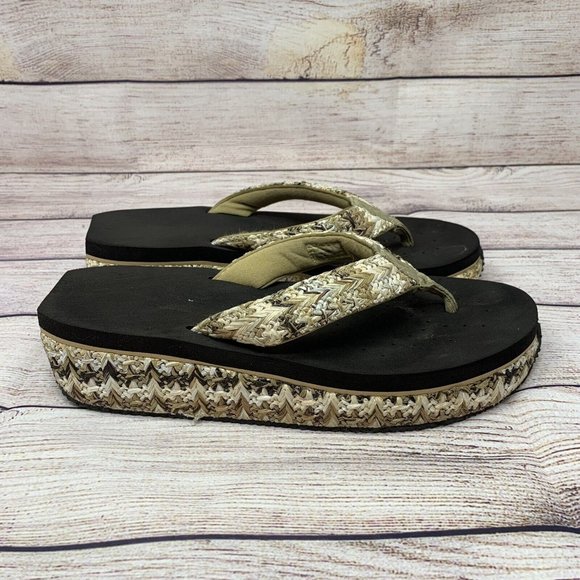 Volatile Wedge Platform Flip Flop Sandals Women's Size 10 - Picture 1 of 8